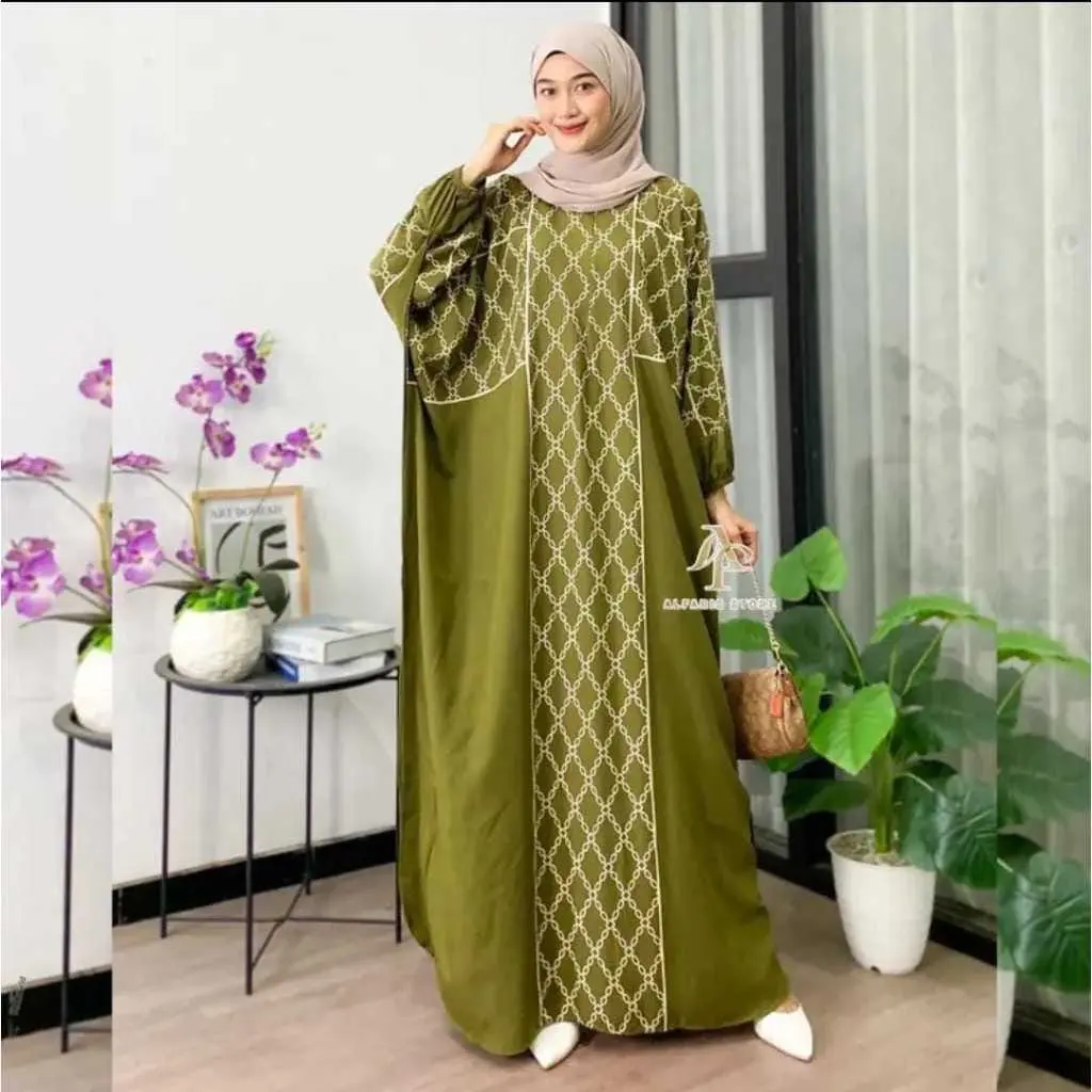 Daster Kaftan Arafah Gamis Abaya Kekinian Bahan Rayon Nyaman Simple Mewah - Model Terbaru - Muslim, Dress