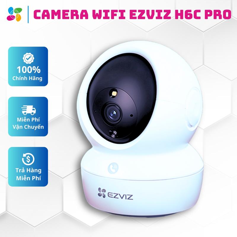 Camera Wifi EZVIZ H6C Pro - Độ Phân Giải 2K, Gọi Điện Trực Tiếp, Tầm Nhìn Màu Ban Đêm thong minh