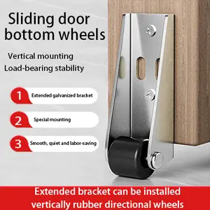 Versi Upgraded 【Tahan Karat Galvanis】 Roda Pintu Geser Anti Bising｜Mudah Dipasang, Jalan Mulus Tanpa Suara