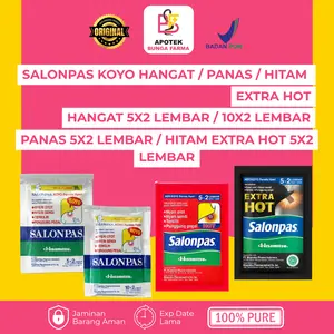 Salonpas Koyo / Hangat / Panas / Hitam Extra Hot - Pereda Nyeri - Koyo Pereda Sakit - Kemasan Pack