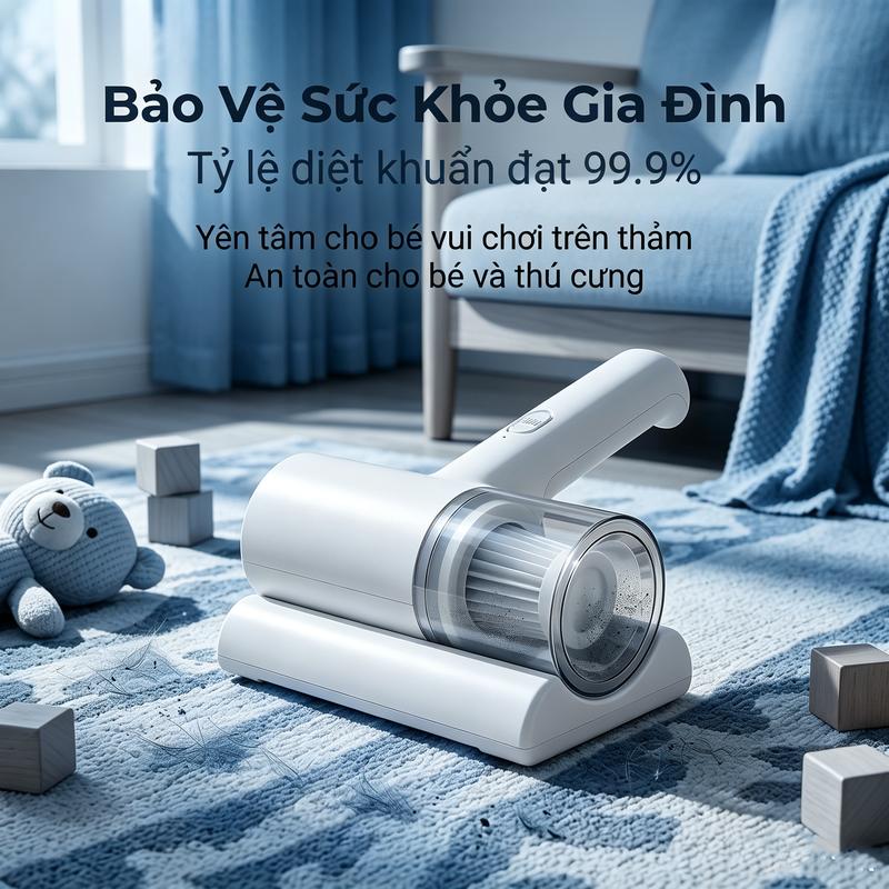 Máy Hút Bụi Diệt Ve Nệm Không Dây UV Khử Trùng 99.9% An Toàn Trẻ Em Và Thú Cưng…
