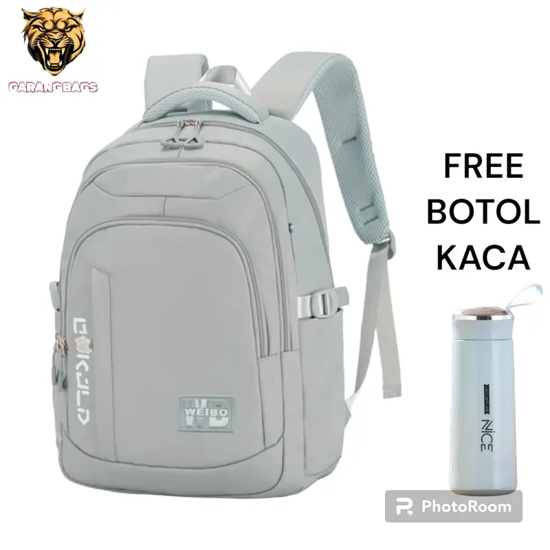 Tas Ransel Sekolah Polos/ Tas Sekolah Viral/ Tas Sekolah Korean Style/ Tas Sekolah Anak Laki Laki Dan Perempuam/ Tas Sekolah Anak SD, SMP, SMA/ Tas Anak Cowok Cewek/ Tas Ransel Laptop/ Tas Laptop Sekolah Fashion 2
