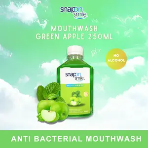 Snap On Smile - Mouthwash Rasa Green Apple - Obat Kumur Segar Bersih dan Percaya Diri - Mulut, Bau