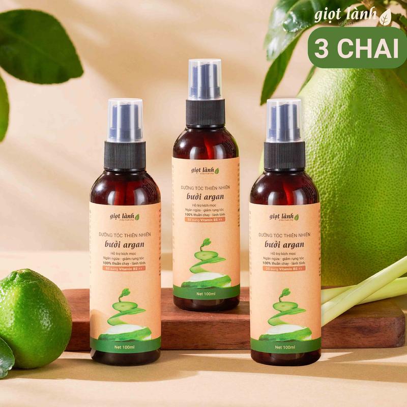 [Combo 3 chai] Xịt tóc tinh dầu bưởi, hỗ trợ mọc tóc, giảm gãy rụng Giọt Lành - 100ml