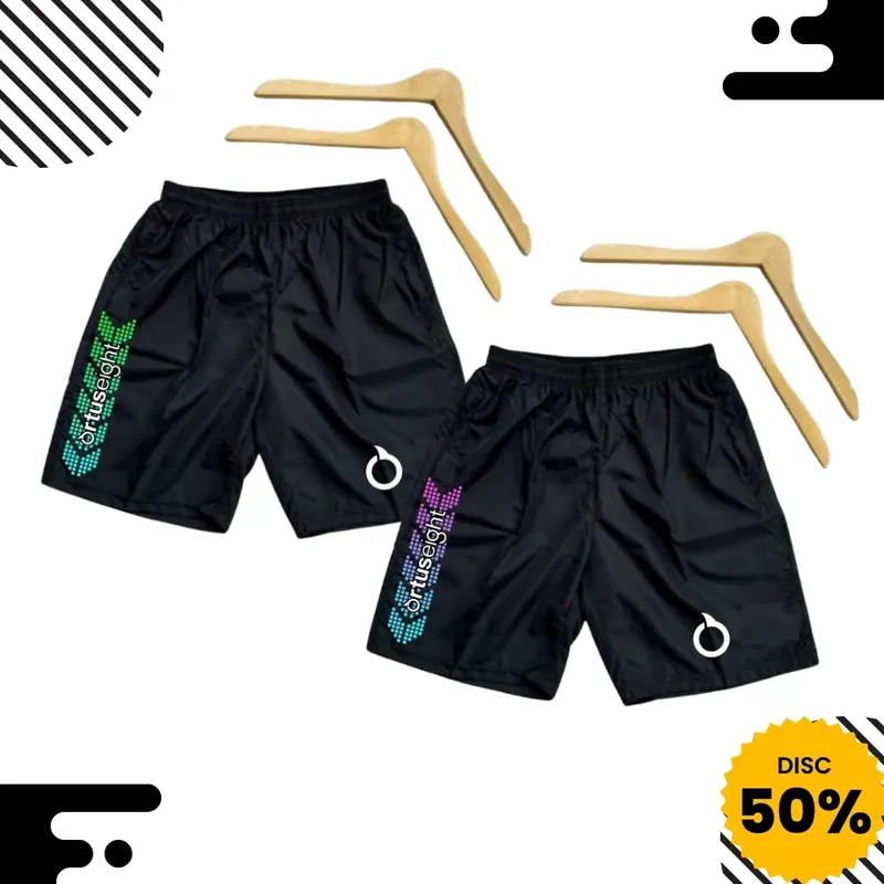 Paket Hemat 20 Ribu Dapat 2 Celana Olahraga Motif Sablon DTF Premium Cocok Buat Couple Pria Wanita Jogging Volly Basket Futsal Sport bola Pendek 1