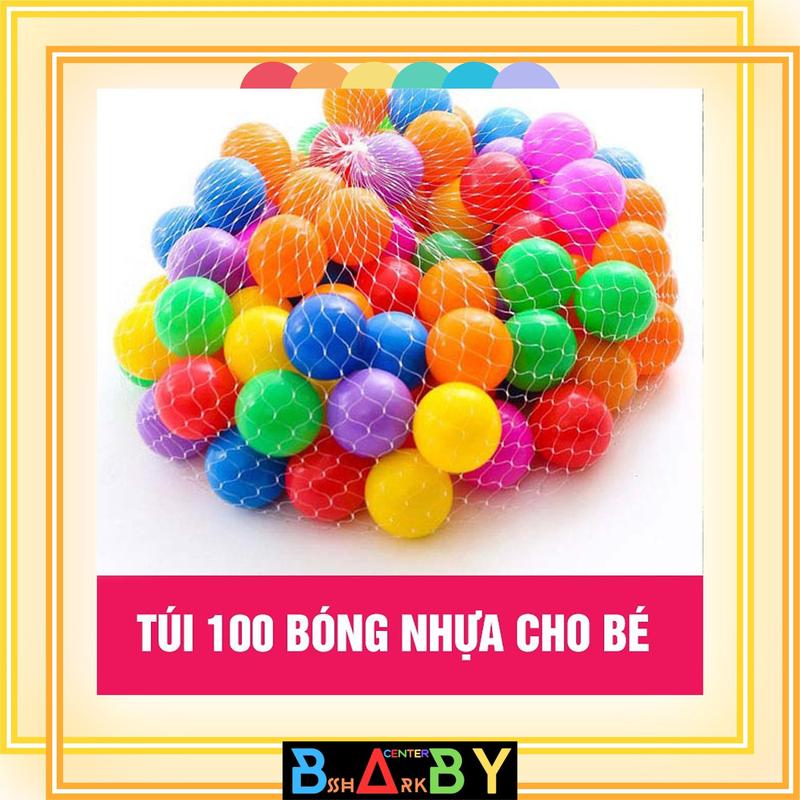 Túi 100 bóng nhựa đồ chơi cho bé - 5,5cm