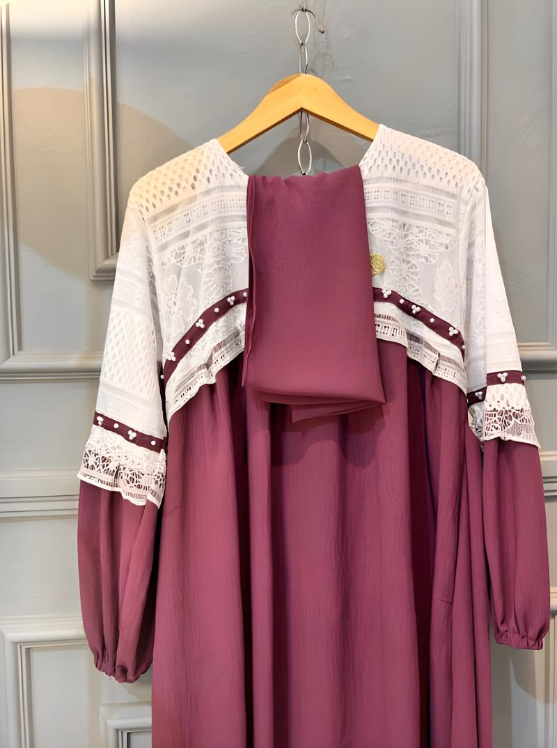 Product Introduction of AULIA DRESS/GAMIS MUSLIM WANITA BAHAN CRINGKLE MIX BRUKAT PREMIUM 20