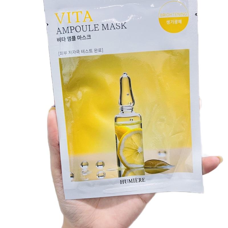 Mặt Nạ Vita Ampoule Mask Humiere Hỗ Trợ Làm Sáng Da Mờ Thâm Hỗ Trợ Đều Màu Da