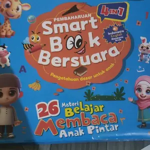 Habibi Buku Edukasi Elektronik 3-in-1 Bersuara - Belajar 3 Bahasa (Inggris, Mandarin, Indonesia) | Mainan Edukasi Interaktif untuk Pemula, 26 Materi & Lagu