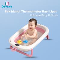 Gambar Dovana Bak Mandi Bayi Lipat Portable Foldable Baby Bathtub Tempat Mandi Anak Bayi dengan Thermometer dan Matras - Pink Termometer dari Dovana Kota Administrasi Jakarta Utara 1 Tokopedia