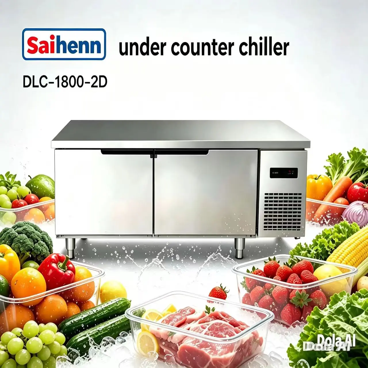Undercounter Chiller/Meja Chiller/Kulkas Meja/Direct Cooling DLC-1800
