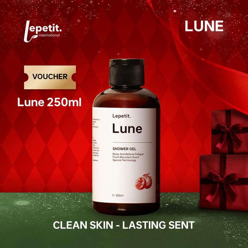 Lune Lepetit Sữa Tắm Nam 250ml - Làm Sạch Tinh Tế Mùi Hương Cam Hoắc Hương Detox & Sáng Da Tẩy Tế Bào Chết Không Paraben COSMOS GMP Cruelty Free
