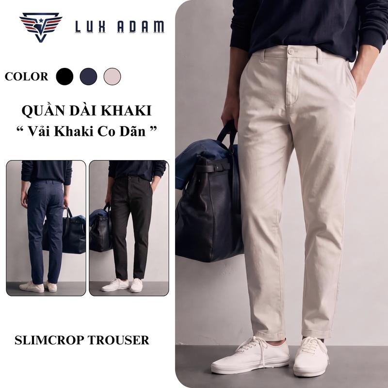 Quần KhaKi Nam Suông Ống Đứng Form Regular ôm vừa vặn tôn dáng, Đứng Form, Tôn Dáng Vải Khaki mềm mịn, co dãn, Thoải mái vận Động.