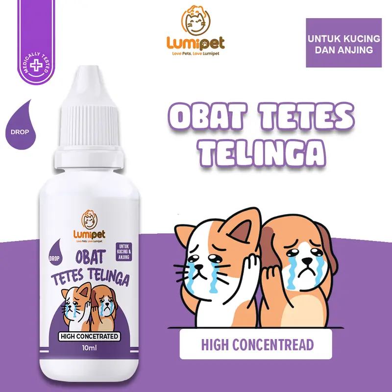 LUMIPET Tetes Telinga Pembersih & Penghilang Infeksi Radang Gatal dan Bau Tidak Sedap Kuping Kucing dan Anjing 0