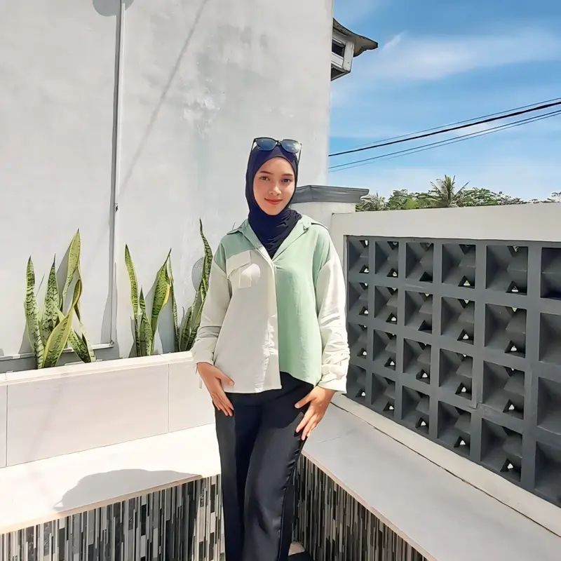KEMEJA MINORI - YERCYBRY / Kemeja Two Tone / Kemeja Linen Baby Corduroy BW / Kemeja Blouse Serut / Kemeja Kekinian / Kemeja Corduroy / Kemeja Tali Serut Fit Panjang 4