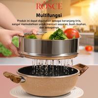 Gambar ROSCE STEAMER 24CM Stainless steel kukusan / pengukus panci steam klakat saring dari ROSCE Kota Administrasi Jakarta Timur 2 Tokopedia