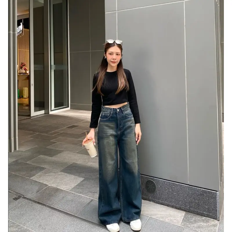 Unisex - Highwaist Oversize Baggy Loose Weekend Jeans Retro 0