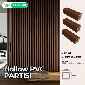 Hollow PVC Partisi dan Plafon Kisi Kisi Sekat Ruangan dan Plafon Indoor