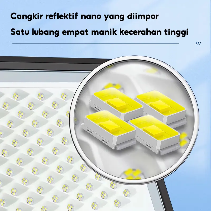 lampu tenaga surya otomatis 2000W  tahan air  dengan remote control Luar ruangan, dalam ruangan, kolam, jalan surya otomatis outdoor with Power Display Timing Function lampu solar cell Outdoor Lamp Waterproof Solar Light Kabel lampu taman tenaga surya 5