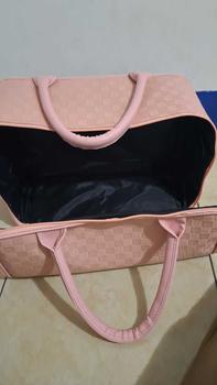Product Review of DEVILA LUXURY NUDE PINK BOXES WATERPROOF TRAVEL BAG MEDIUM SIZE - Tas Koper Motif Kotak Mewah Murah Perempuan Mudik from B**n W**a W**a 1