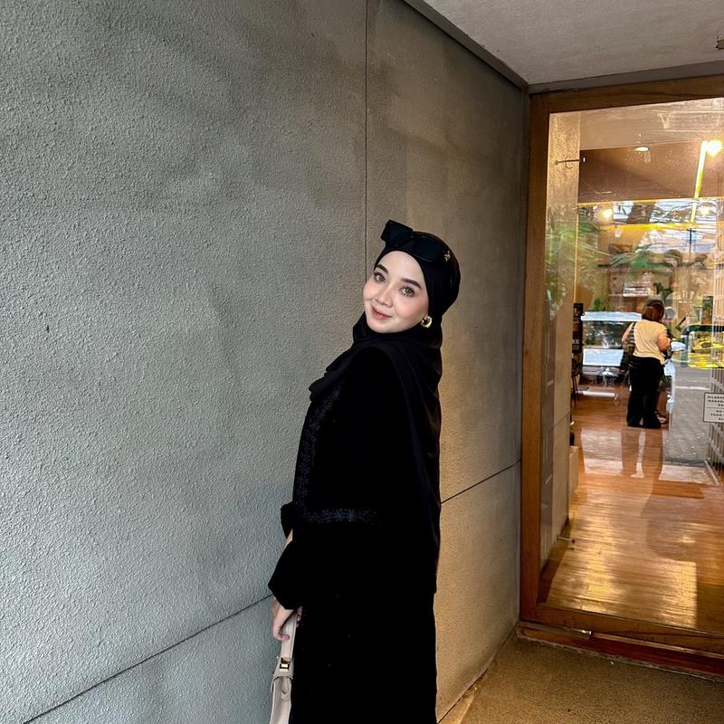 ABAYA RENDA MELATI DENGAN LAYER SIFON S M L XL XXL gamisabaya jetblack abaya  sehari 3
