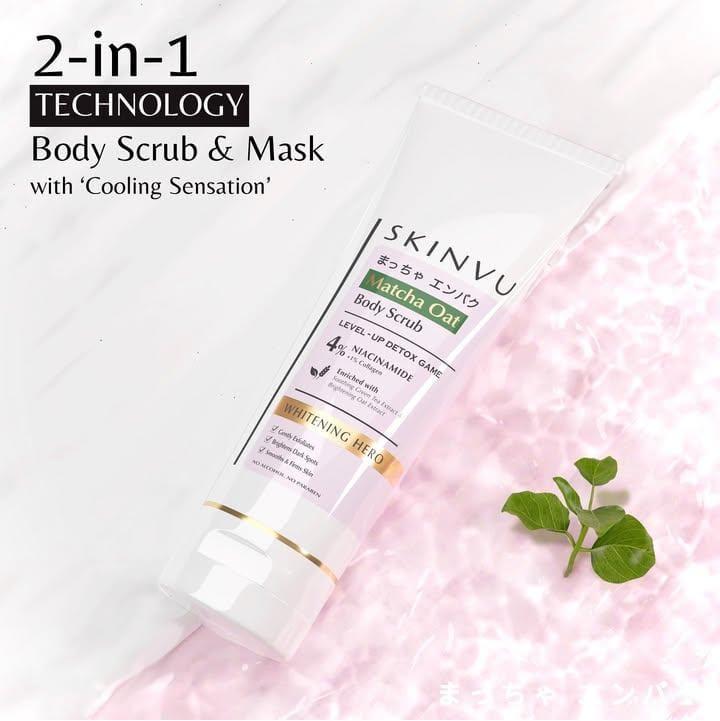 SKINVU WHITENING Body Scrub & Body Mask - Lulur Pemutih Brightening Exfoliator - Skinvu Body Scrub 3