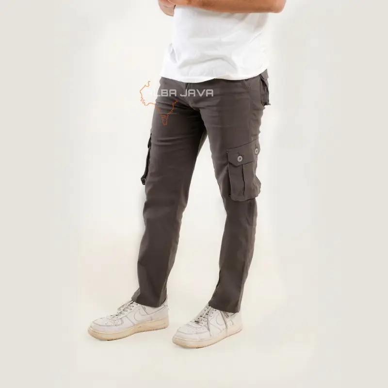 ALBA JAVA Celana Pria Cargo Panjang Series Kantong Aktif Twill Diamond Katun Nyaman 0