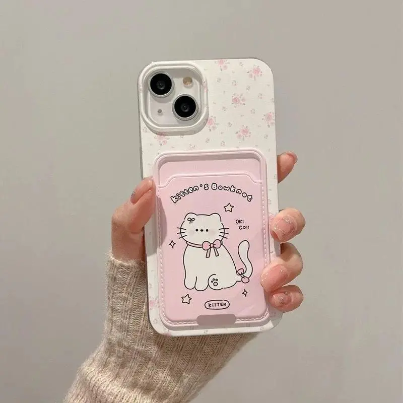 [CAT FLOWER] 3008CARD PRINTING CLEAR CARD Soft mobile case for IPH SS REAL