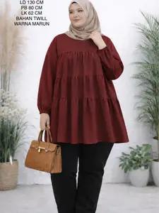 Blouse Atasan Jumbo Bigsize Ld 130 Cm Koleksi Warna Terbaru Bahan Adem - Estella Blouse