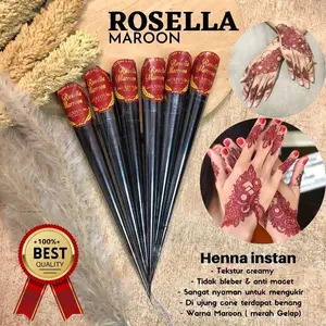 1pc henna rosella marun pekat