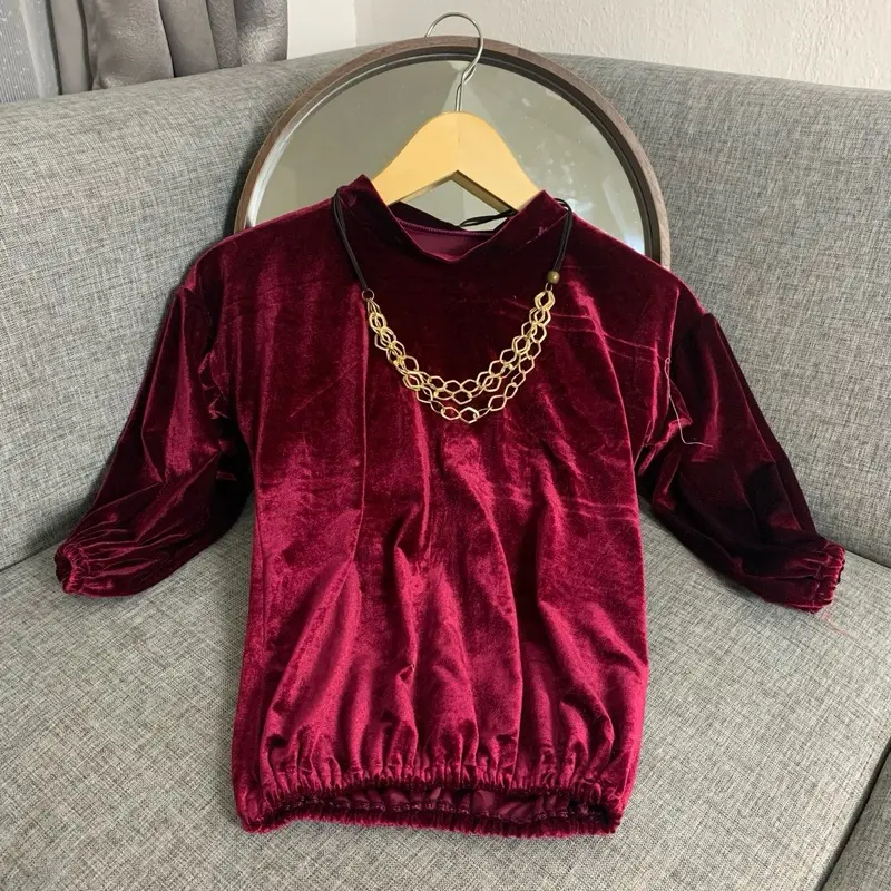 MOSTLY KIDS - Atasan Anak Bahan Bludru Premium Spesial Imlek Gong Xi Fat Cai - Atasan Anak, Pakaian Anak Perempuan, Fashion Anak Cantik