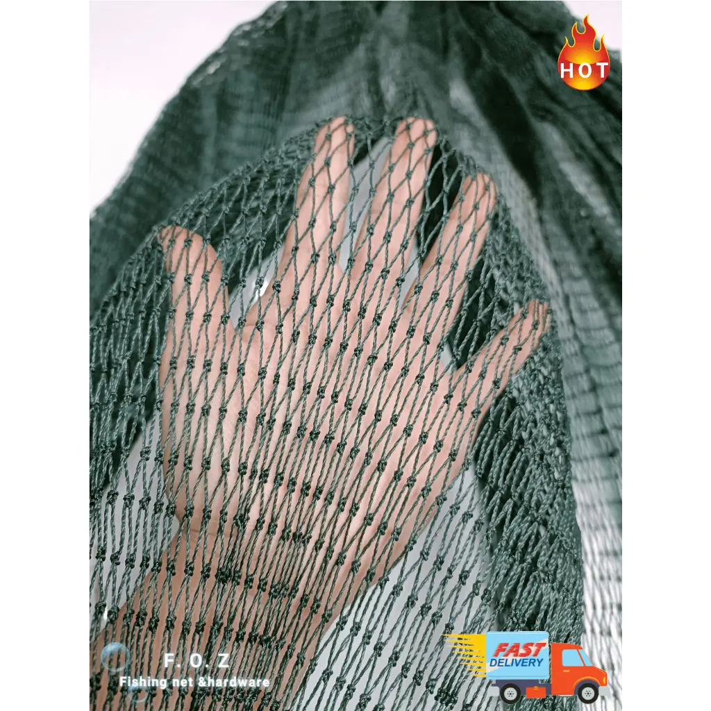 【 F.O.Z 】380/6 x 1" (25mm) x 600MD Jaring Pukat Hijau | Sangkar Ikan | Pagar Kandang Lubang | Pertanian | Fishing Net Cage | Poly Net
