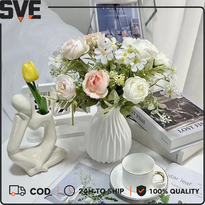 1 bông hoa Bắc Âu đồ gốm bắt chước bình bình hoa bằng nhựa bàn làm việc trong…