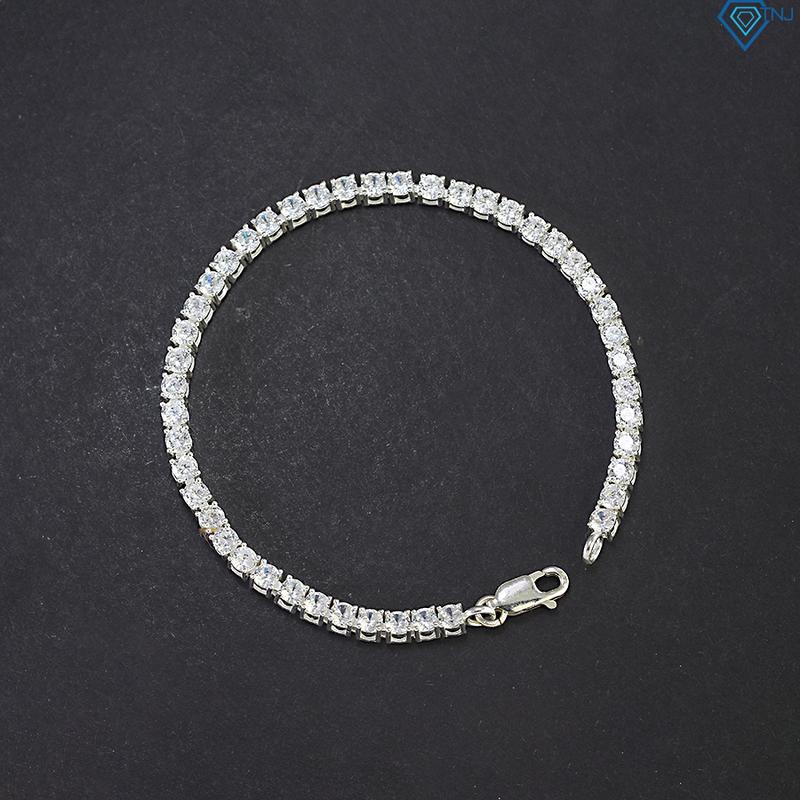 Lắc tay tennis bạc nam đính đá 3 ly cá tính LTA0194 - Trang Sức TNJ