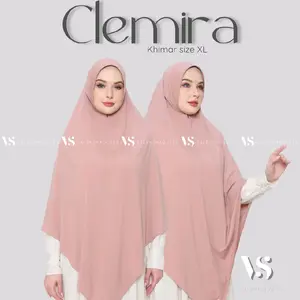 Valenshaqueen | Clemira Khimar XL | Hijab Instan | Jilbab Syari | Kerudung Jumbo | Hijab Jersey | Ori Muslim Wanita