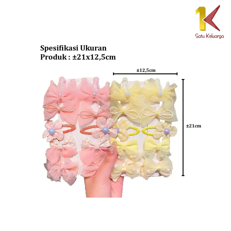[COD] SK C1082 Jepit Rambut Mahkota 10IN1 Anak Perempuan Korean Fashion 8
