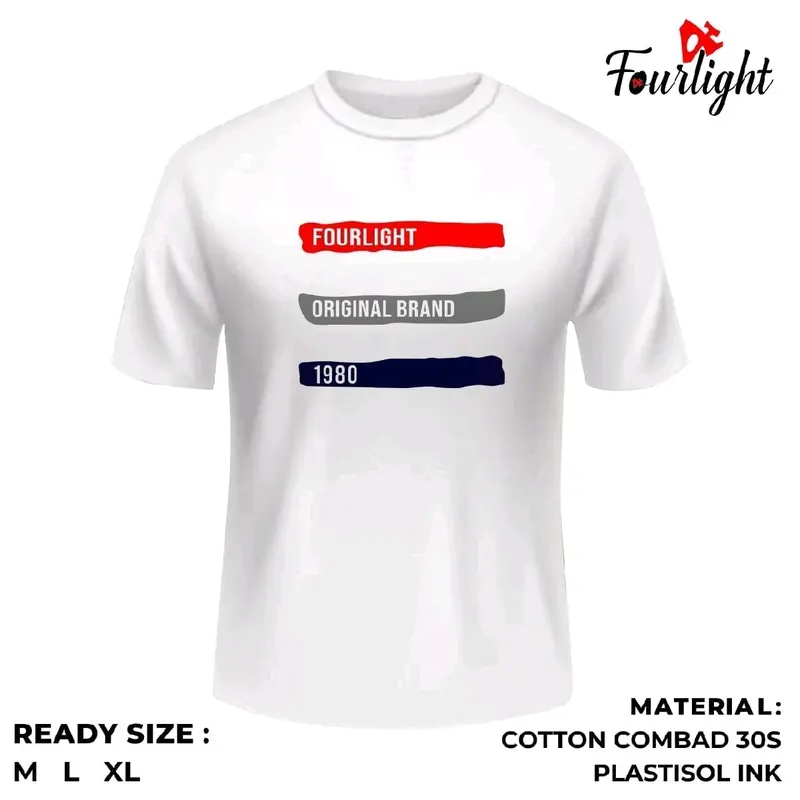 Kaos Best Seller Pria Wanita Fourlight Brand Lokal Kaos Pria Wanita Distro Baju Combed Sablon Tshirt Nyaman Unisex Atasan Cowok Keren Dewasa Pendek Katun Hitam High 7