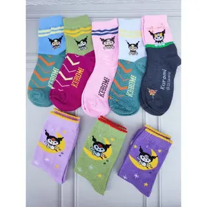 ( 3 Pasang ) Kaos Kaki Anak perempuan Motif Kuromi kaos kaki anak tk umur 4-8 Tahun Fashion