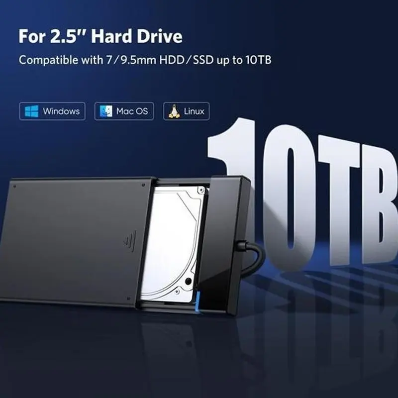 UGREEN 30847 Hard Disk Drive Casing Enclosure External 2,5" SATA USB 3.0 2.5 Inch Case Harddisk 6