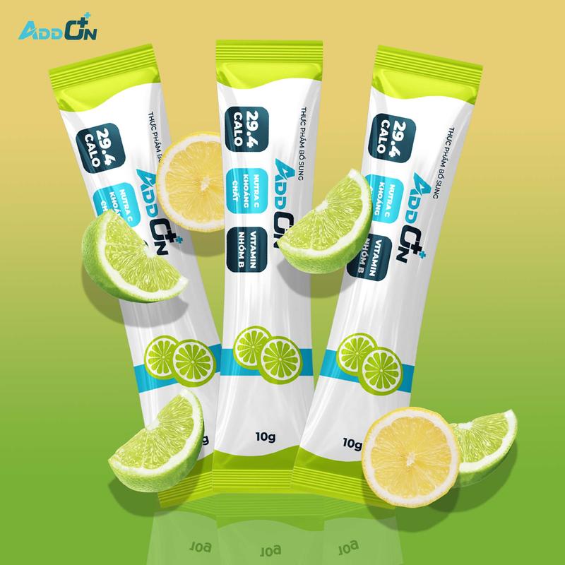 ADDON vị CHANH TƯƠI MÁT Bột điện giải thể thao ít calo bù nước Điện giải bổ sung muối khoáng hỗ trợ phục hồi giảm căng thẳng mệt mỏi