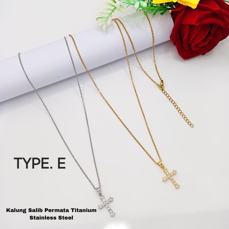 Product Introduction of Kalung Titanium Cewek Model Terbaru Gaya Korea kalung  aesthetic Emas Hadiah Silver Wanita 5