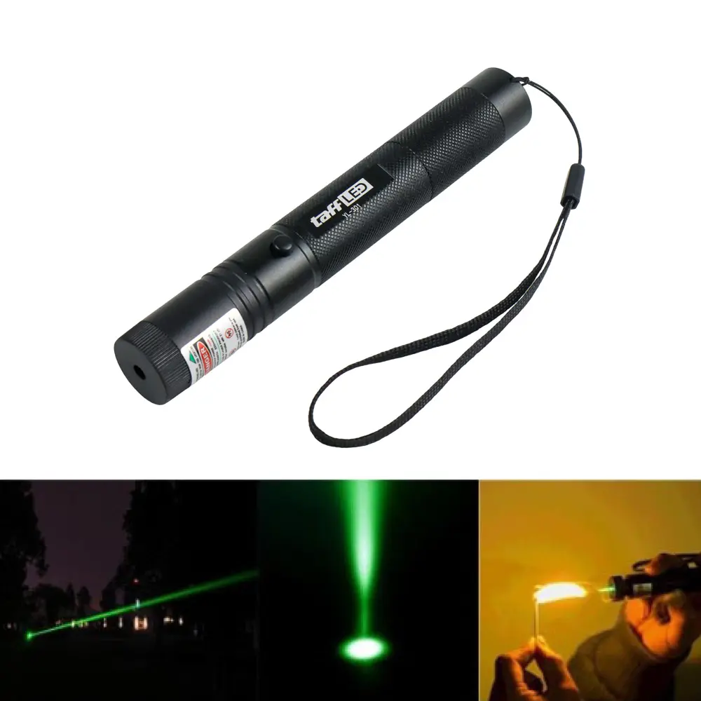 COD TaffLED Laser Pointer Green Beam 1mW 532nm with Baterai dan Charger - YL-301 TERMURAH
