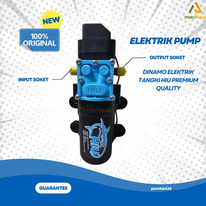 Dinamo Pump Tangki Sprayer HIU Asli Pompa Listrik 12Volt 5A 5 LPM