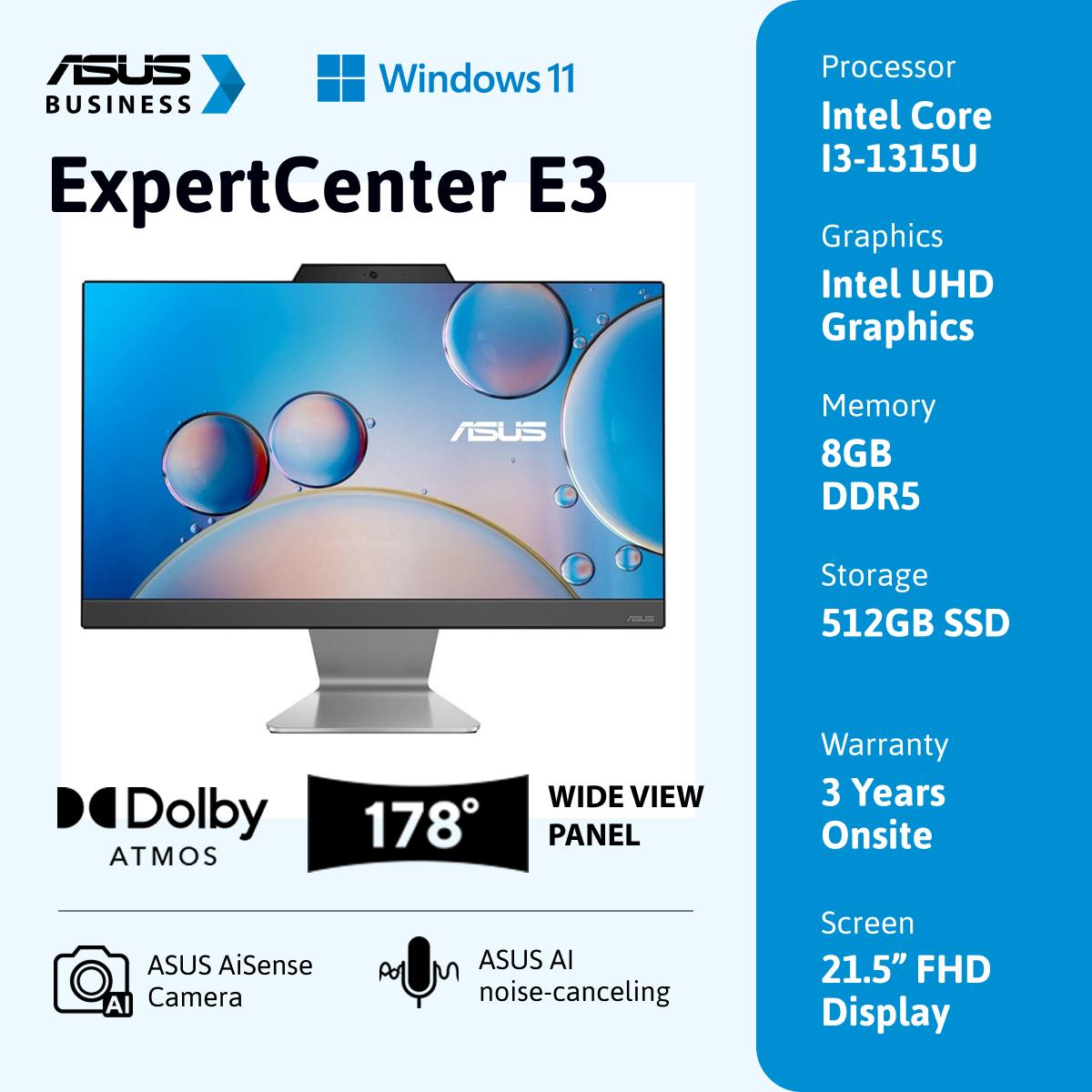 ASUS ExpertCentre AIO E3202WBAK-BA385W Core I3-1215U 8GB 512GB Windows 11 HOME