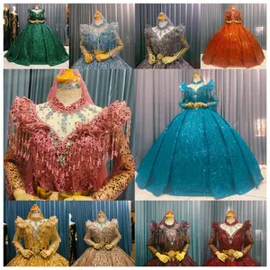 gaun pengantin mewah squin