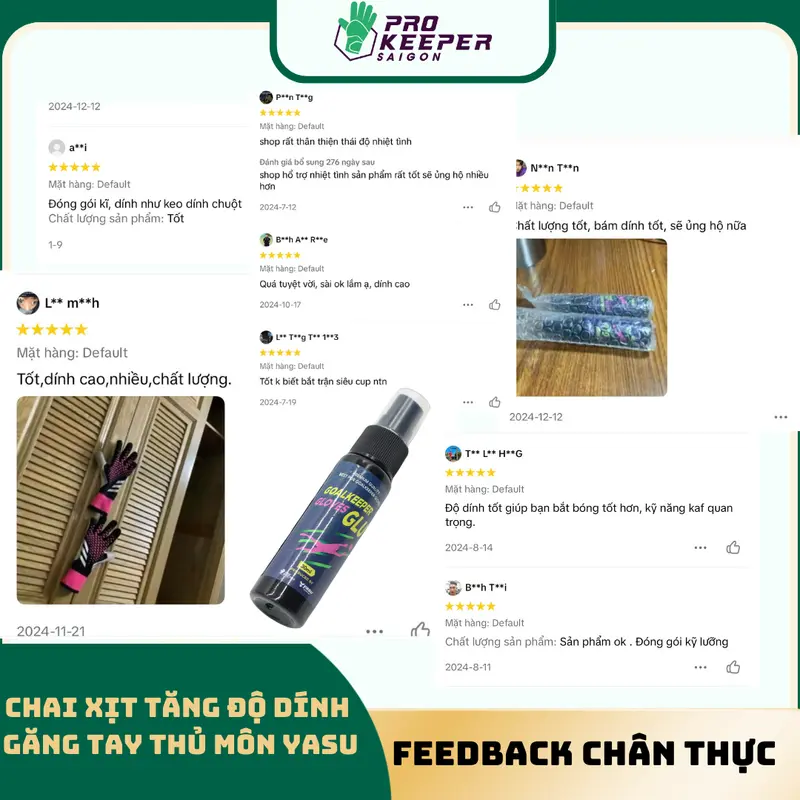 Chai Xịt Tăng Độ Dính Găng Tay Thủ Môn YASU, Tăng Độ Bám Dính Găng tay, Giúp Bắt Bóng Cực Tốt 30ml 5