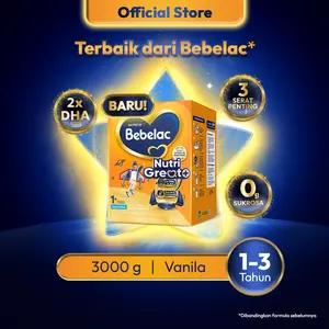 [BARU] Bebelac 1+ (1-3 Tahun) Vanila 3000 gr Susu Pertumbuhan Bubuk
