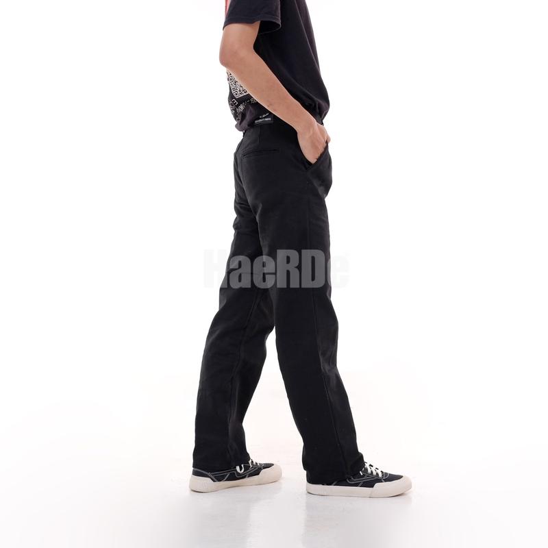 HaeRDe - Celana Chino panjang reguler/gombrong pria loose fit pria dewasa Original twill standar kasual model skena 6