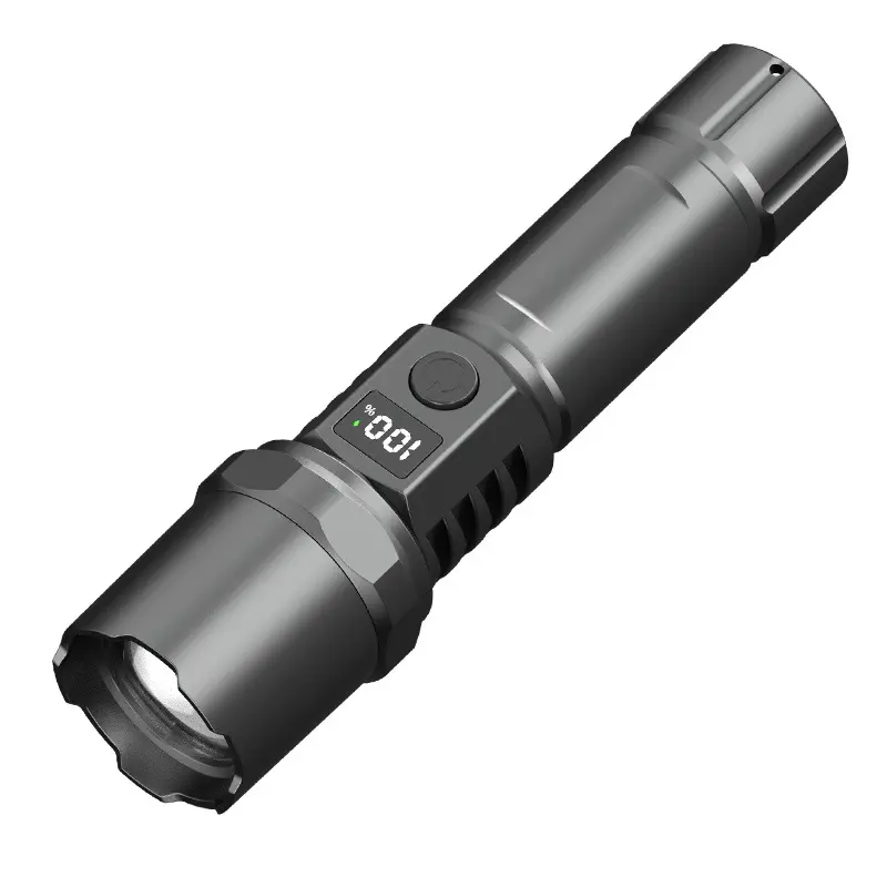 【COD】AOKI Senter LED Isi Ulang 2-in-1 17cm LED 8W dengan Lampu Samping Darurat Lampu COB/SMD