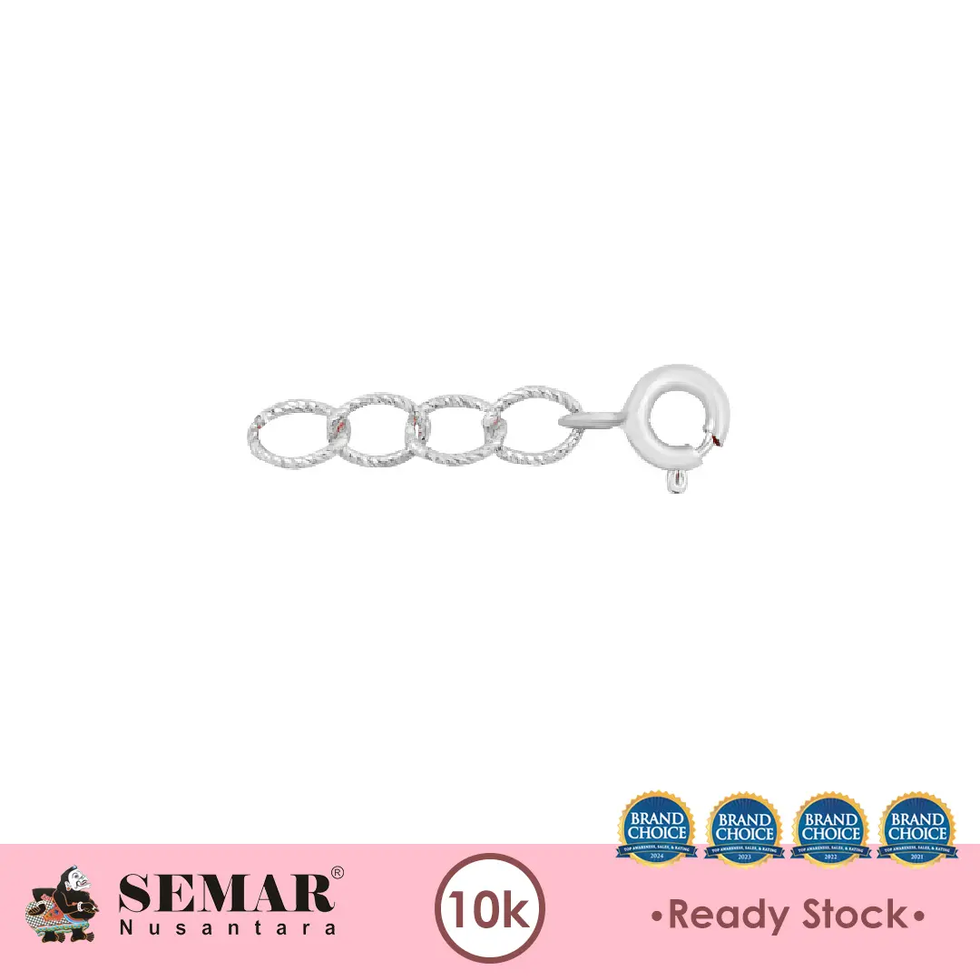 Rantai Extention Kalung Gelang White Gold 10K Semar Nusantara